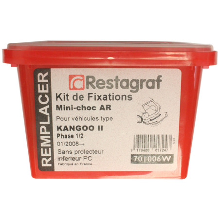 Kit de Fixations pour Mini-choc AR KANGOO II Ph1-2 Sans protecteur inférieur 01.2008 → Kit de Fixations pour Mini-choc AR KANGOO II Ph1-2 Sans protecteur inférieur 01.2008 →