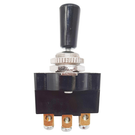 INTERRUPTEUR À LEVIER Ø 12 mm 12/24V - 5/2A (3 BORNES)