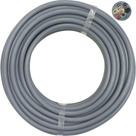 COURONNE DE 25 MÈTRES DE CÂBLE ÉLECTRIQUE 7 X 1,5 mm² MULTICONDUCTEURS