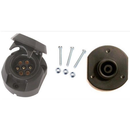 PRISE PLASTIQUE FEMELLE 7 BROCHES ISO 1724 POUR ATTELAGE