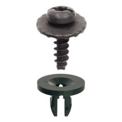 SET MET SCHROEF + MOER  Ø 6 mm MOTORSPATBESCHERMING ONDER MOTOR