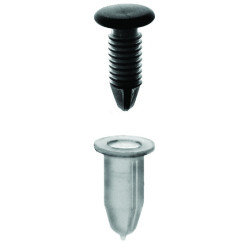 BEVESTIGING VOOR BEKLEDINGSMATERIAAL + PLASTIC TUIT  Ø 8,2 mm PORTIERBEKLEDING