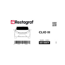 Bevestigingsset voor voorruit CLIO III 09.2005 → 12.2014