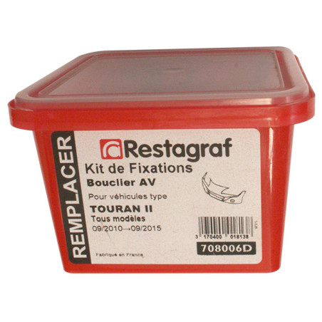 Kit met bevestigingsmateriaal voor Voorbumper TOURAN II Alle modellen 09.2010 → 09.2015