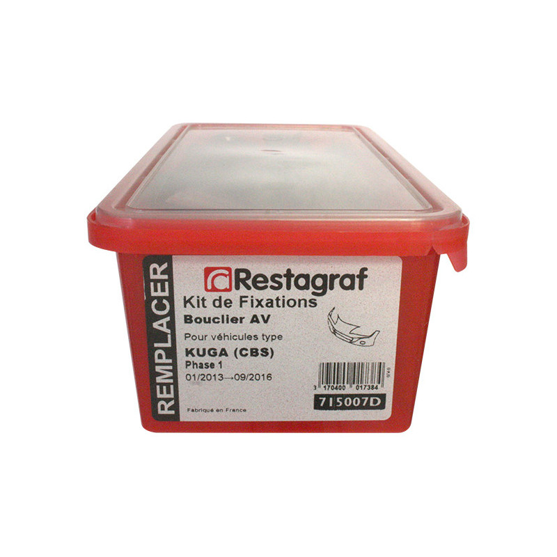 Kit de Fixations pour Bouclier AV KUGA (CBS) Phase 1 01.2013 → 09.2016