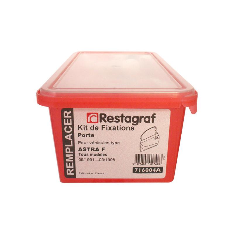 Kit met bevestigingsmateriaal voor Portier ASTRA F Alle modellen 09.1991 → 03.1998 Kit met bevestigingsmateriaal voor Portier ASTRA F Alle modellen 09.1991 → 03.1998