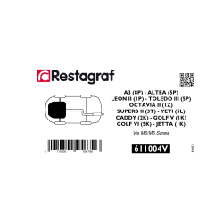 Bevestigingsset voor   motorverkleding (onder) A3 / ALTEA / LEON II / TOLEDO III / SUPERB II / YETI / CADDY / GOLF V-VI / JETTA