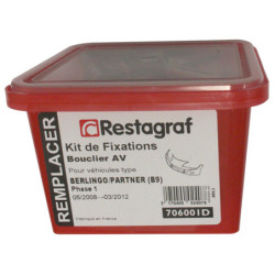 Kit met bevestigingsmateriaal voor Voorbumper BERLINGO / PARTNER (B9) VP/VU Fase 1 05.2008 → 03.2012