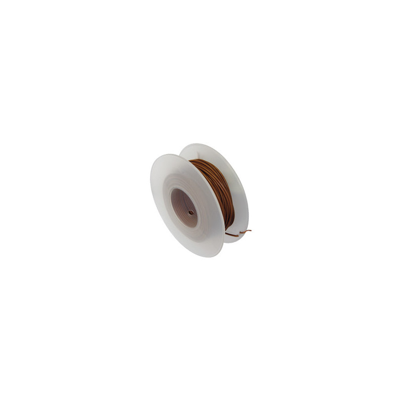 BOBINE DE 25 MÈTRES DE FIL ÉLECTRIQUE 1 mm² MARRON