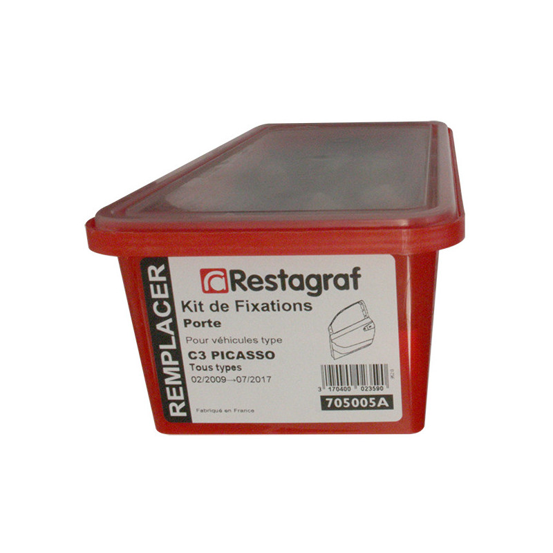 Kit de Fixations pour Porte C3 PICASSO Tous modèles 02.2009 → 07.2017