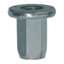 ÉCROU À SERTIR ACIER FÛT HEXAGONAL M6-1.00 / 0,8 → 1 mm