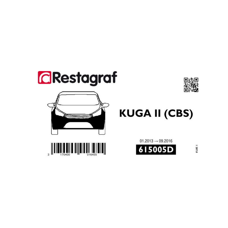 Kit de Fixations pour bouclier AV KUGA (CBS) (Phase 1) 01.2013 → 09.2016