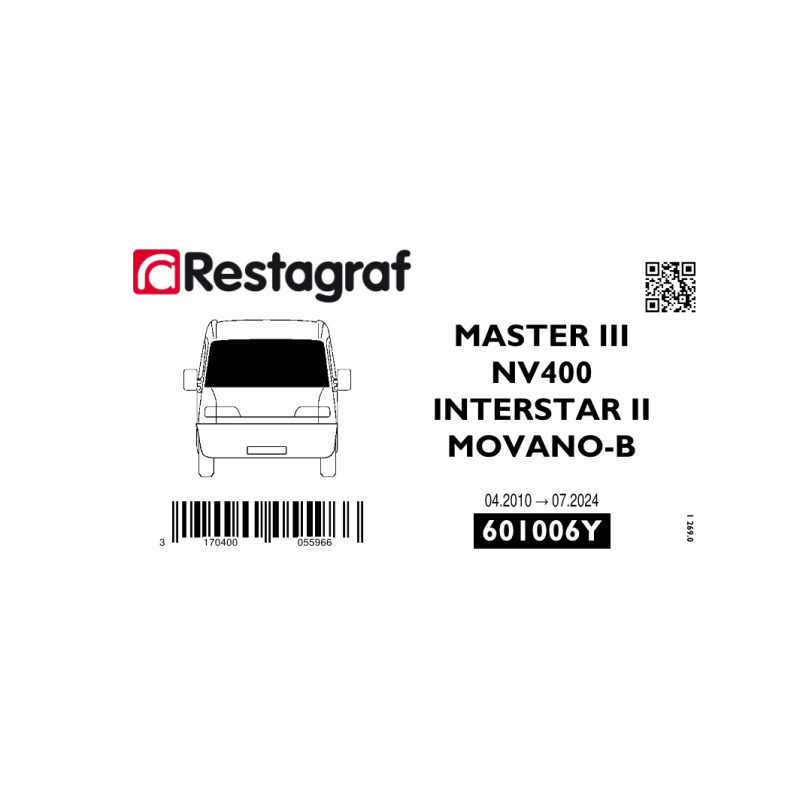 Fasteners kit for windscreen MASTER III / NV400 / MOVANO B 04.2010 →07.2024