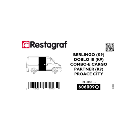 Kit de Fixations pour portes latérales coulissantes BERLINGO VU / DOBLO III / COMBO-E CARGO/ PARTNER / PROACE CITY 11.2018→