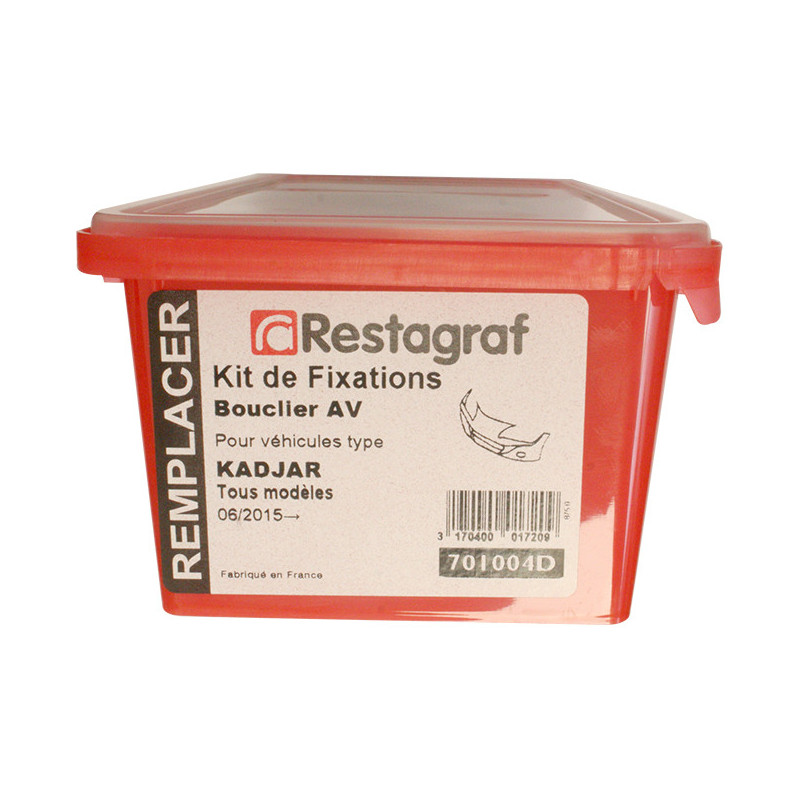 Fasteners Kit for Front bumper KADJAR All models 06.2015 →