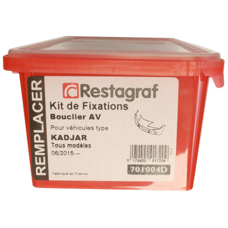 Fasteners Kit for Front bumper KADJAR All models 06.2015 →