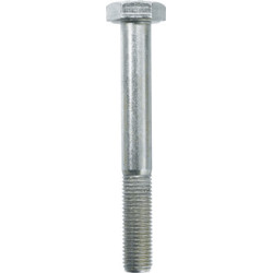 GRADE 8.8 ZINC PLATED HEXAGON HEAD MACHINE SCREW M10-1.25 X 80 mm DIN 960 PARTIAL THREAD