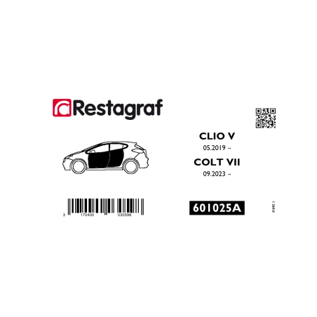 Bevestigingsset voor deuren CLIO V Alle versies 05.2019 →/ COLT VII 09.2023 →