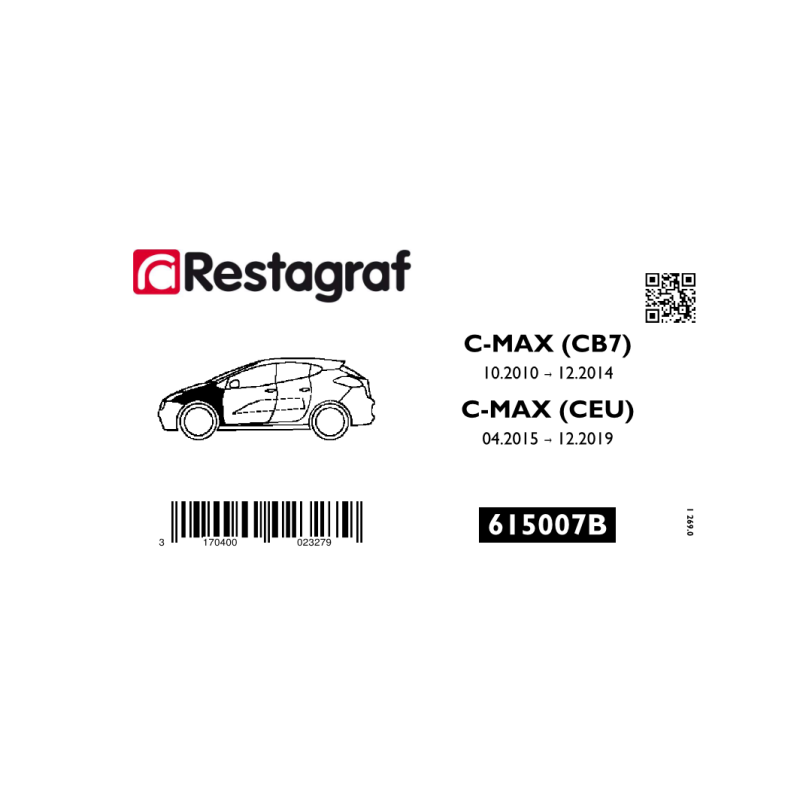 Fasteners kit for front fender C-MAX CEU II (CB7) 10.2010 → 12.2014