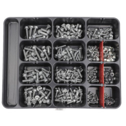 ASSORTMENT TRAY OF HEXAGON FLANGE SCREWS AND FLANGE NUTS