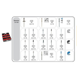 ASSORTMENT TRAY OF RIVETS AND CHAPO®