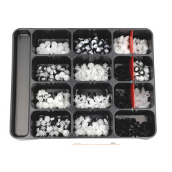 ASSORTMENT TRAY OF DOOR PANEL TRIM CLIPS CITROËN-PEUGEOT TYPE