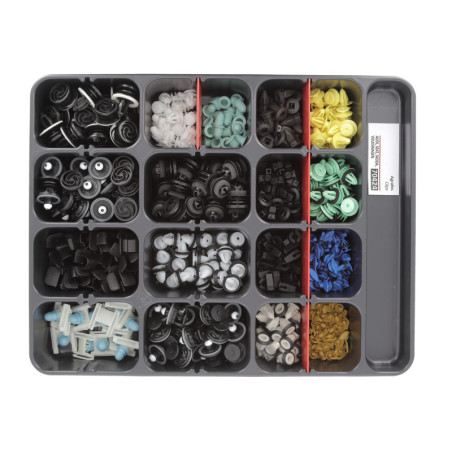 ASSORTMENT TRAY OF CLIPS AUDI-SEAT-SKODA-VOLKSWAGEN TYPE