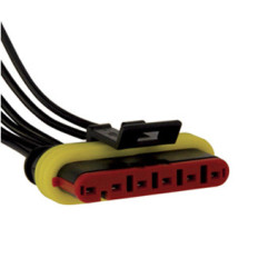 CONNECTEUR PRÉ-CÂBLÉ 6 VOIES MÂLE 1 mm² SÉRIE 1,5 ÉTANCHE