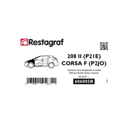 Befestigungssatz für frontflügel 208 (P21E) ohne Kotflügelverbreiterungen 06.2019 / CORSA F (P2JO) 11.2019 →