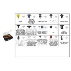 COFFRET D'ASSORTIMENT D'AGRAFES DE GARNISSAGE ET PANNEAUX TYPE FORD