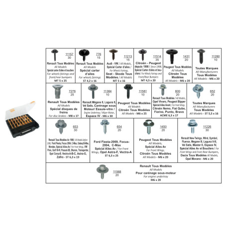 COFFRET D'ASSORTIMENT DE VIS SPÉCIALES