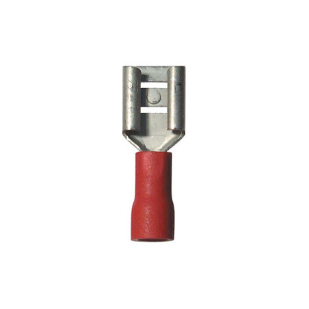 VROUWELIJK GEÏSOLEERD VLAKSTEKERHULS KABELSCHOEN 6,35 X 0,8 mm (0,3 → 1,5 mm²)