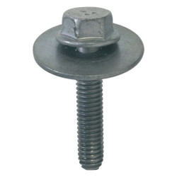 SCHROEF MET ZESKANTKOP EN FLENS + SLUITRING  M6-1.00 X 30 mm BUMPER EN MOTORSPATBESCHERMING ONDER MOTOR