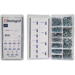 MINI-COFFRET D'ASSORTIMENT DE VIS À BOIS TÊTE FRAISÉE CL4.8 Ø 3 → Ø 5 mm