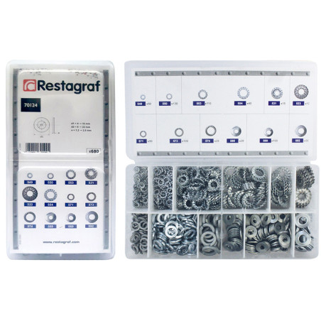 MINI-COFFRET D'ASSORTIMENT DE RONDELLES DIVERSES Ø 4 → 12 mm