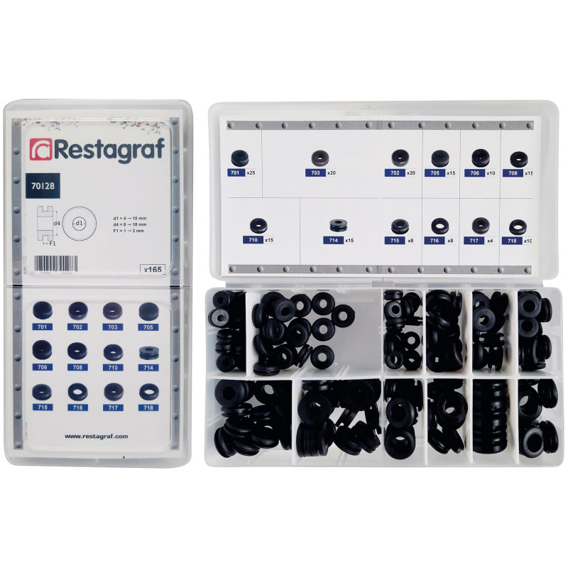 MINI-COFFRET D'ASSORTIMENT DE PASSE-FILS Ø 4 → 11 mm