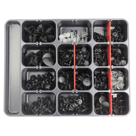 ASSORTMENT TRAY OF TRIM CLIPS RENAULT TYPE
