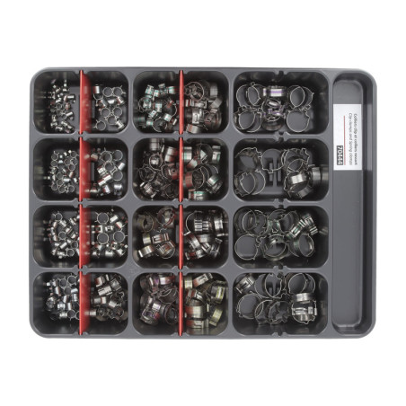 PLATEAU D'ASSORTIMENT DE COLLIERS CLIP ET COLLIERS RESSORT