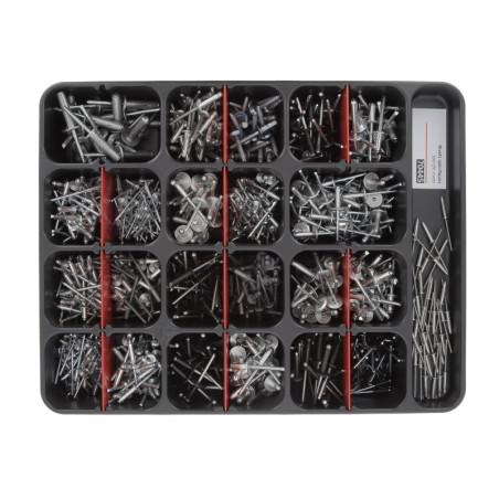 PLATEAU D'ASSORTIMENT DE RIVETS SPÉCIFIQUES CARROSSERIE CITROËN - PEUGEOT - RENAULT