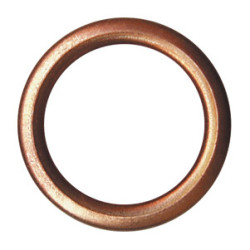 JOINT DE BOUCHON DE VIDANGE Ø 16 X 22 X 2 mm CUIVRE ROND