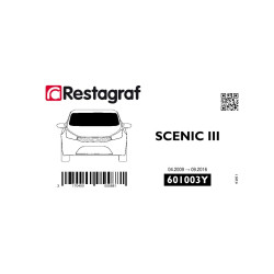 Bevestigingsset voor voorruit SCENIC III  04.2009 → 09.2016