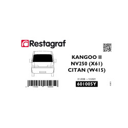 Befestigungssatz für windschutzscheibe KANGOO II 01.2008 → 03.2022 / NV250 12.2019→ 12.2021 / CITAN W415 02.2013 → 12.2021