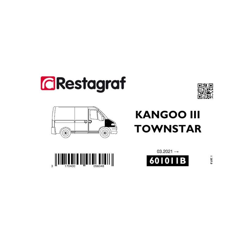 Kit de Fixations pour aile AV KANGOO III 03.2021 → / TOWNSTAR 01.2022 →