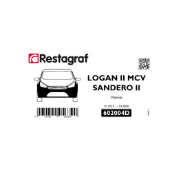 Fasteners kit for front bumper LOGAN II MCV / SANDERO STEPWAY 01.2013 → 10.2020
