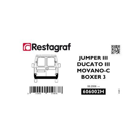 Befestigungssatz für die hintere stoßstange JUMPER III / DUCATO 3 / BOXER 3 / MOVANO C 06.2006 →