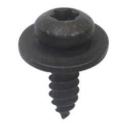 BLECHSCHRAUBE ZYLINDERKOPF HALBRUND MIT SCHEIBE ZN SCHWARZ BRÜNIERT Ø 6,3 X 19 mm SEITENWAND VORNE