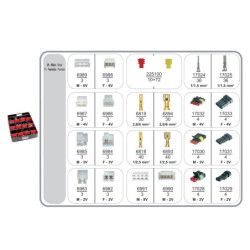 BORD MET CONNECTORHOUDERS EN KABELSCHOENEN