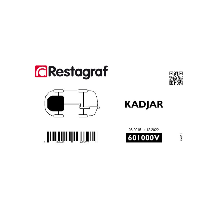 Fasteners kit for engine undercover mudguard KADJAR 06.2015 →12.2022