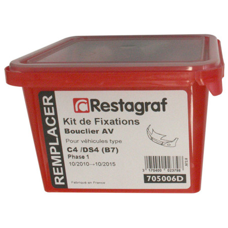 Kit de Fixations pour Bouclier AV C4 / DS4 (B7) Phase 1 10.2010 → 01.2015