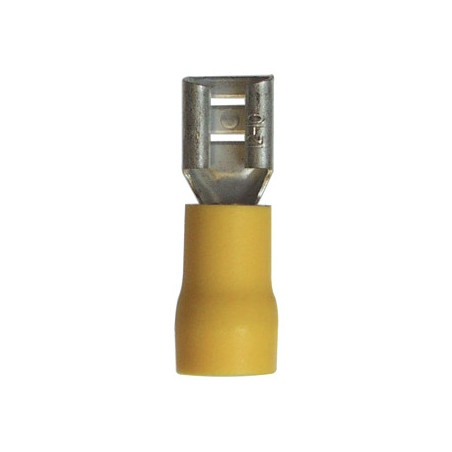 VERSTEVIGDE, VOORGEÏSOLEERDE, VROUWELIJKE, PLATTE KABELSCHOEN  6,35 x 0,8 mm (2,6 → 6 mm²)